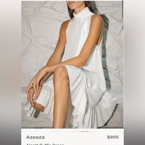 NWT Azeeza Alcott Silk Dress, White, XS